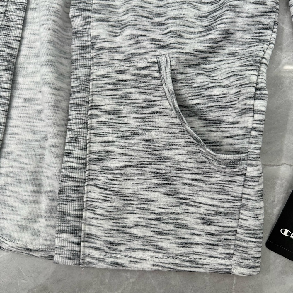 Girls' Champion C9 Open Front Heathered Hooded Jacket Thumbholes Large 10-12 - Picture 6 of 16